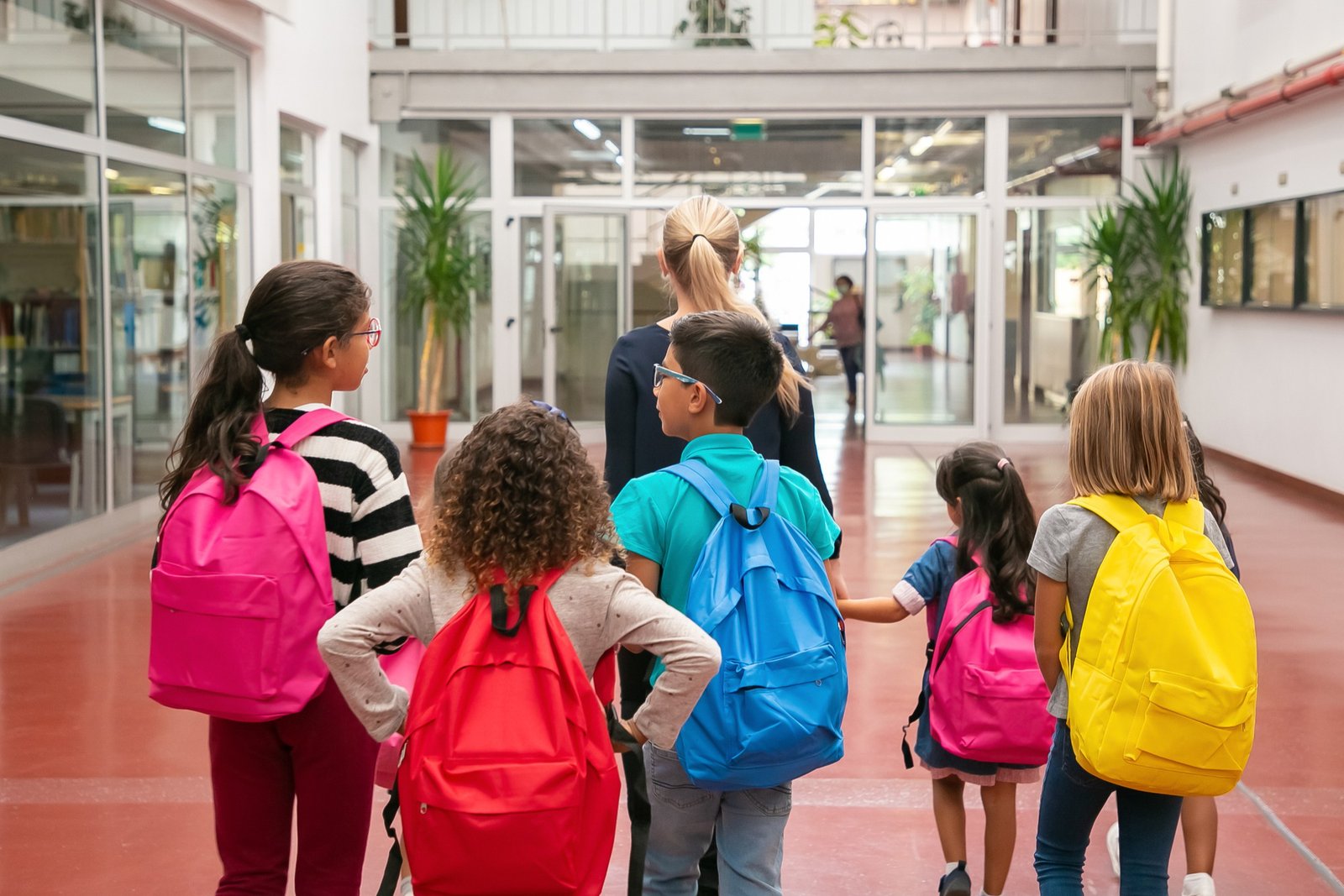 Children in school hall